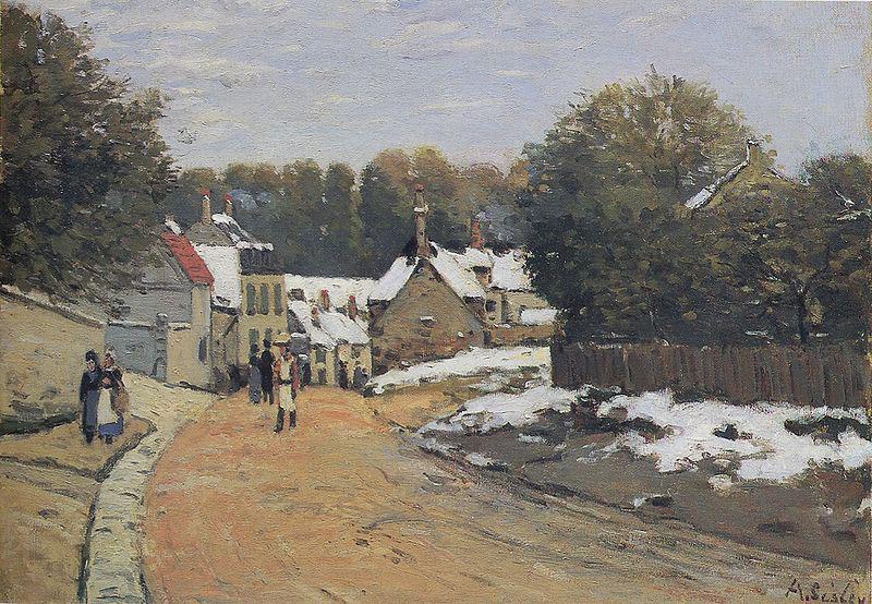 Alfred Sisley Early Snow at Louveciennes, Sweden oil painting art